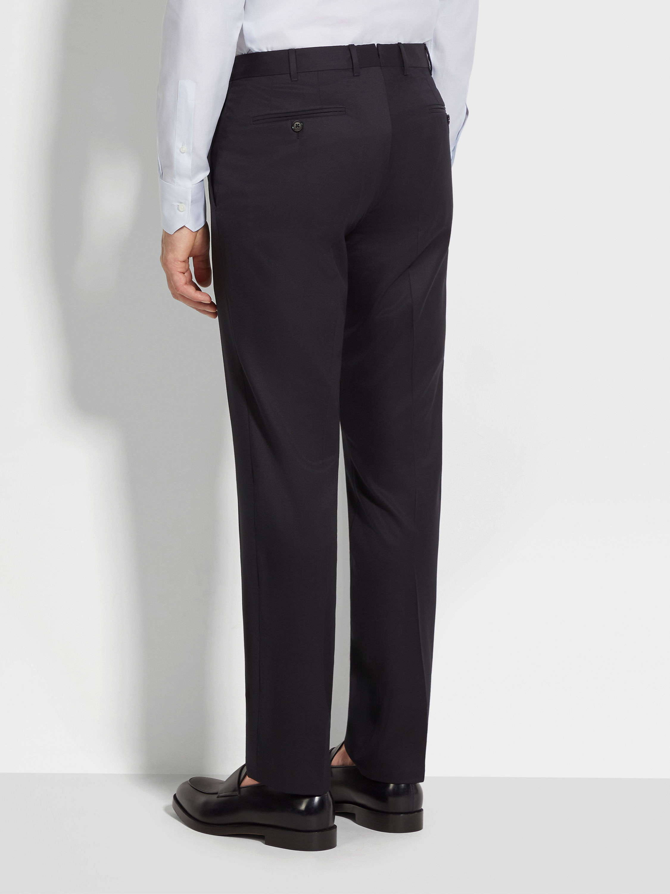 Black Centoventimila Wool Pants Product detail photo #4