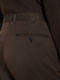 Dark Brown Centoventimila Cotton and Wool Pants Product detail photo #1