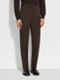 Dark Brown Centoventimila Cotton and Wool Pants Product detail photo #4