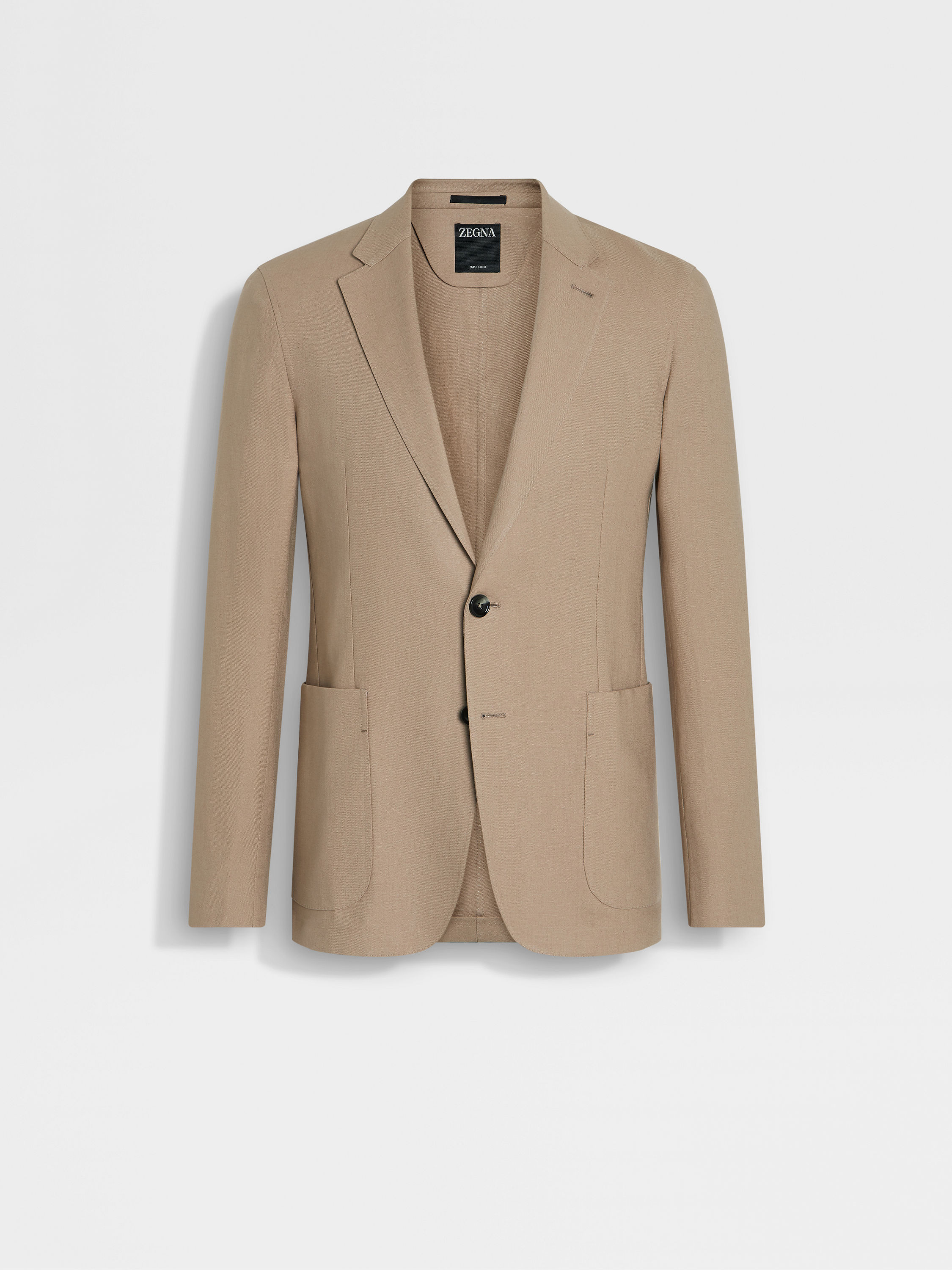 Light Beige Oasi Lino Shirt Jacket Main product photo
