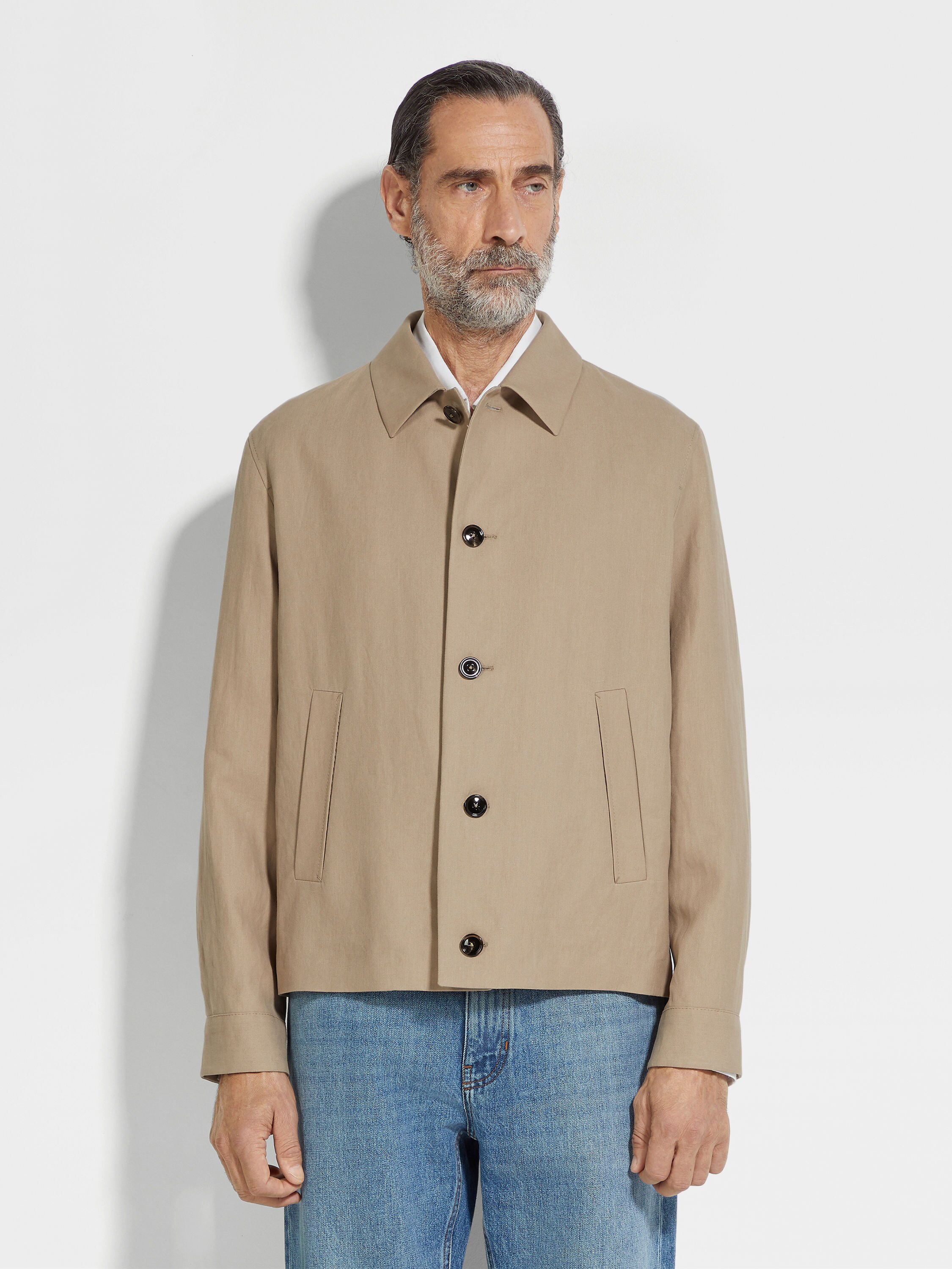 Oasi Lino Chore Jacket Product detail photo #3