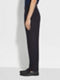 Navy Blue Oasi Lino Blue Flower Pants Product detail photo #2