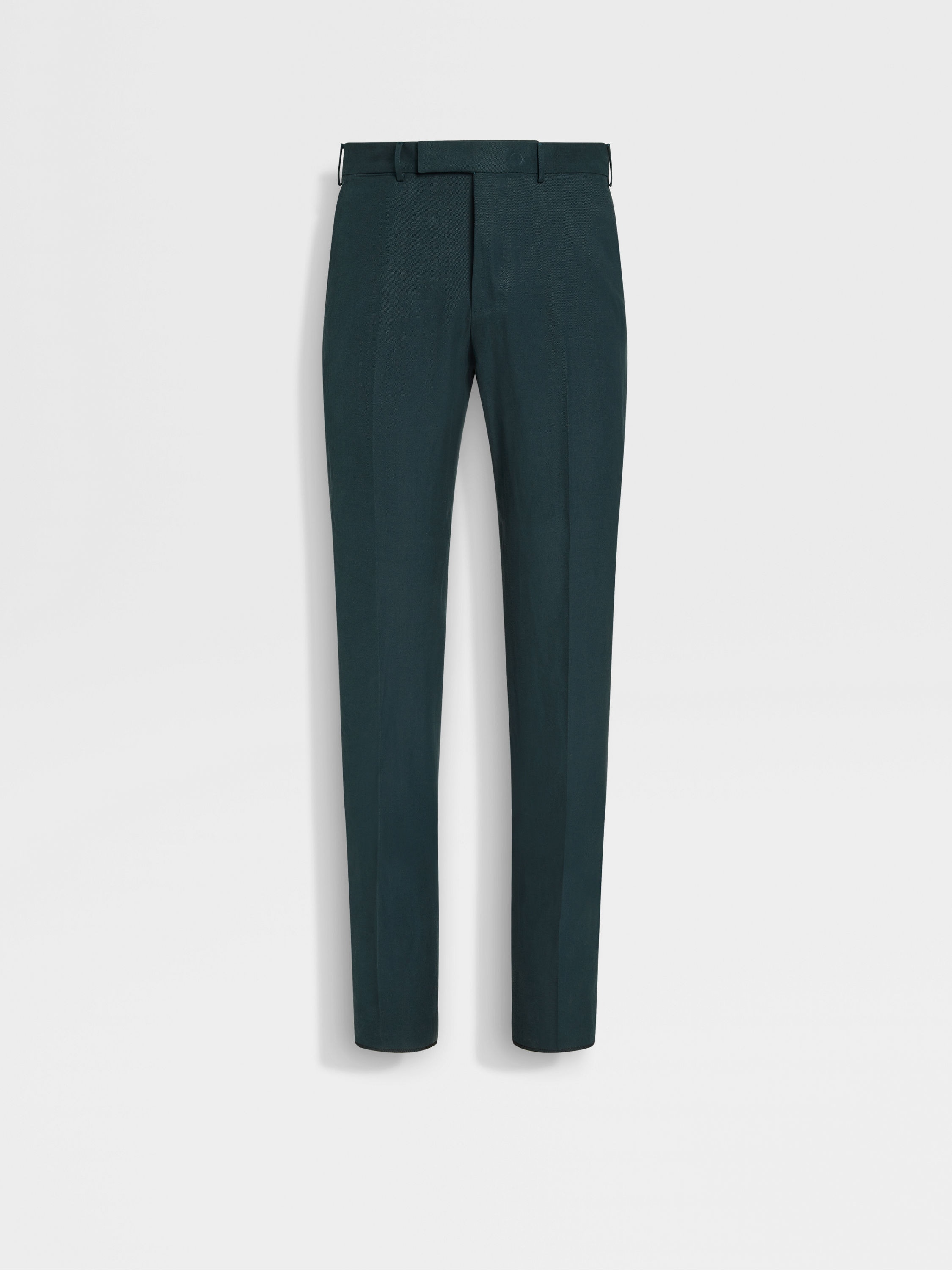 Dark Teal Blue Oasi Lino Blue Flower Pants Main product photo