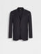 Navy Blue Oasi Lino Blue Flower Jacket Product detail photo #1