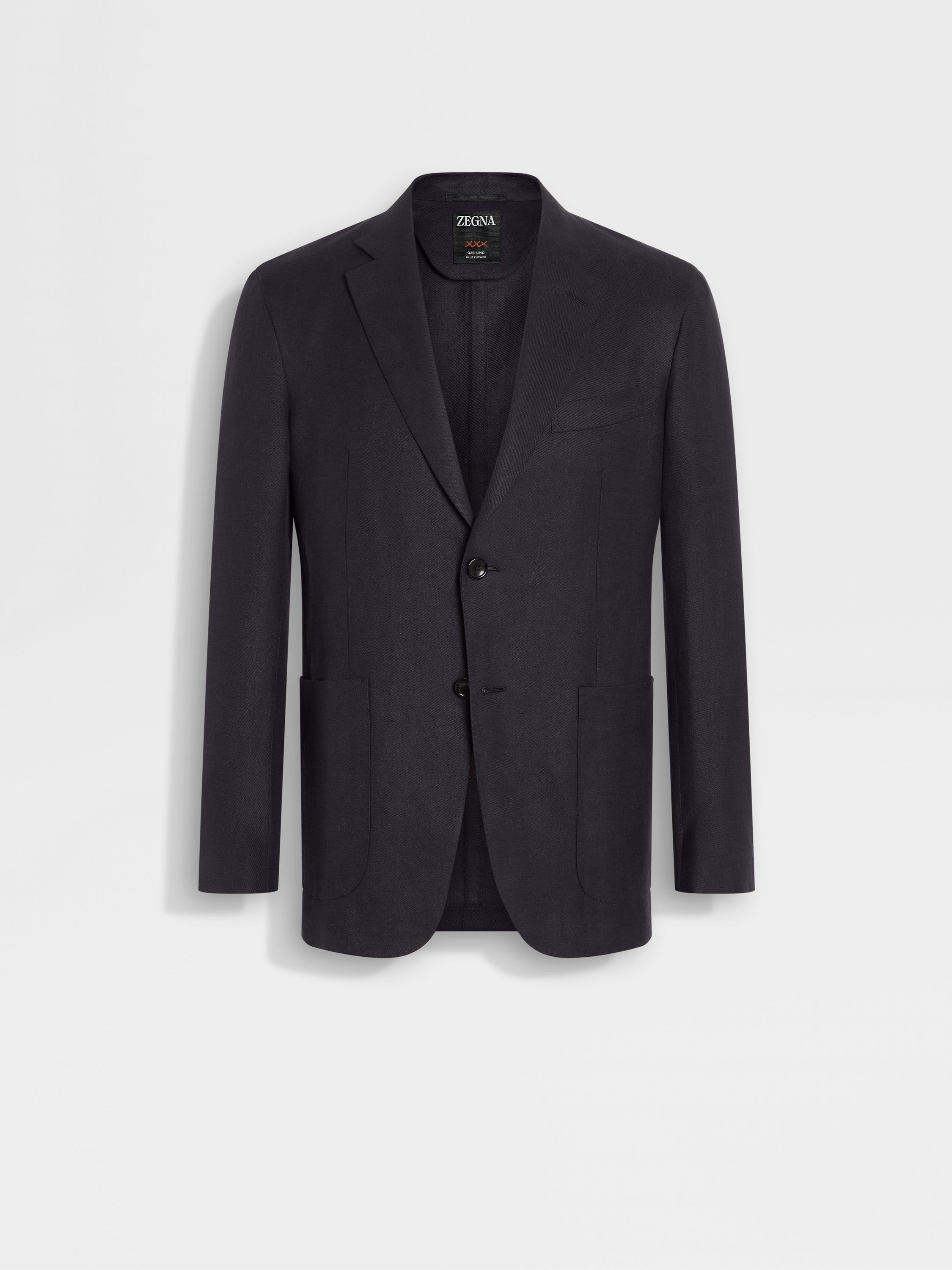 Navy Blue Oasi Lino Blue Flower Jacket Main product photo