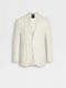 White Oasi Lino Blue Flower Jacket Product detail photo #1