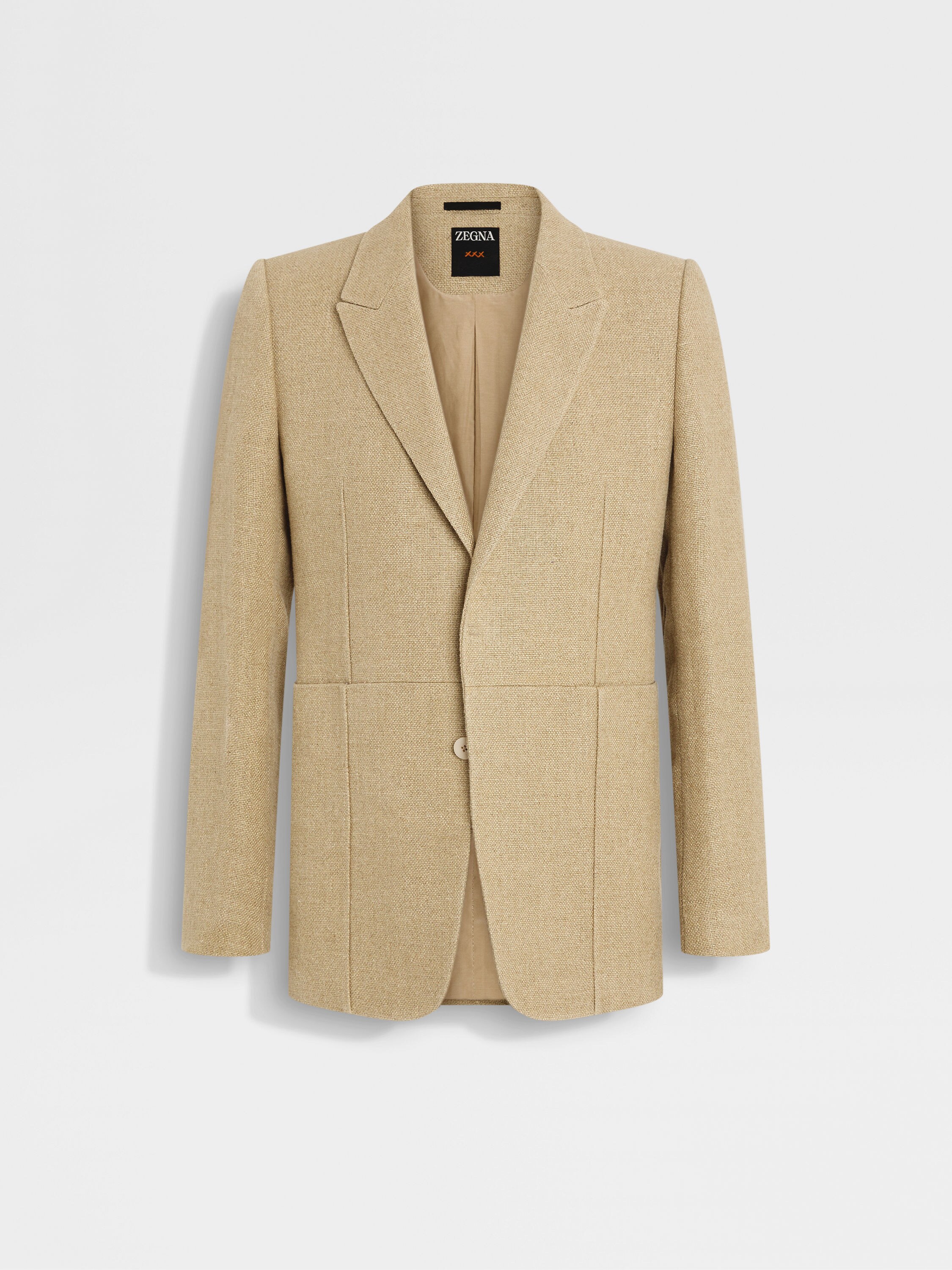 Beige Mélange Linen Jacket Main product photo