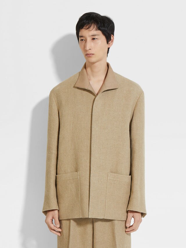 Linen Chore Jacket Product detail photo #3