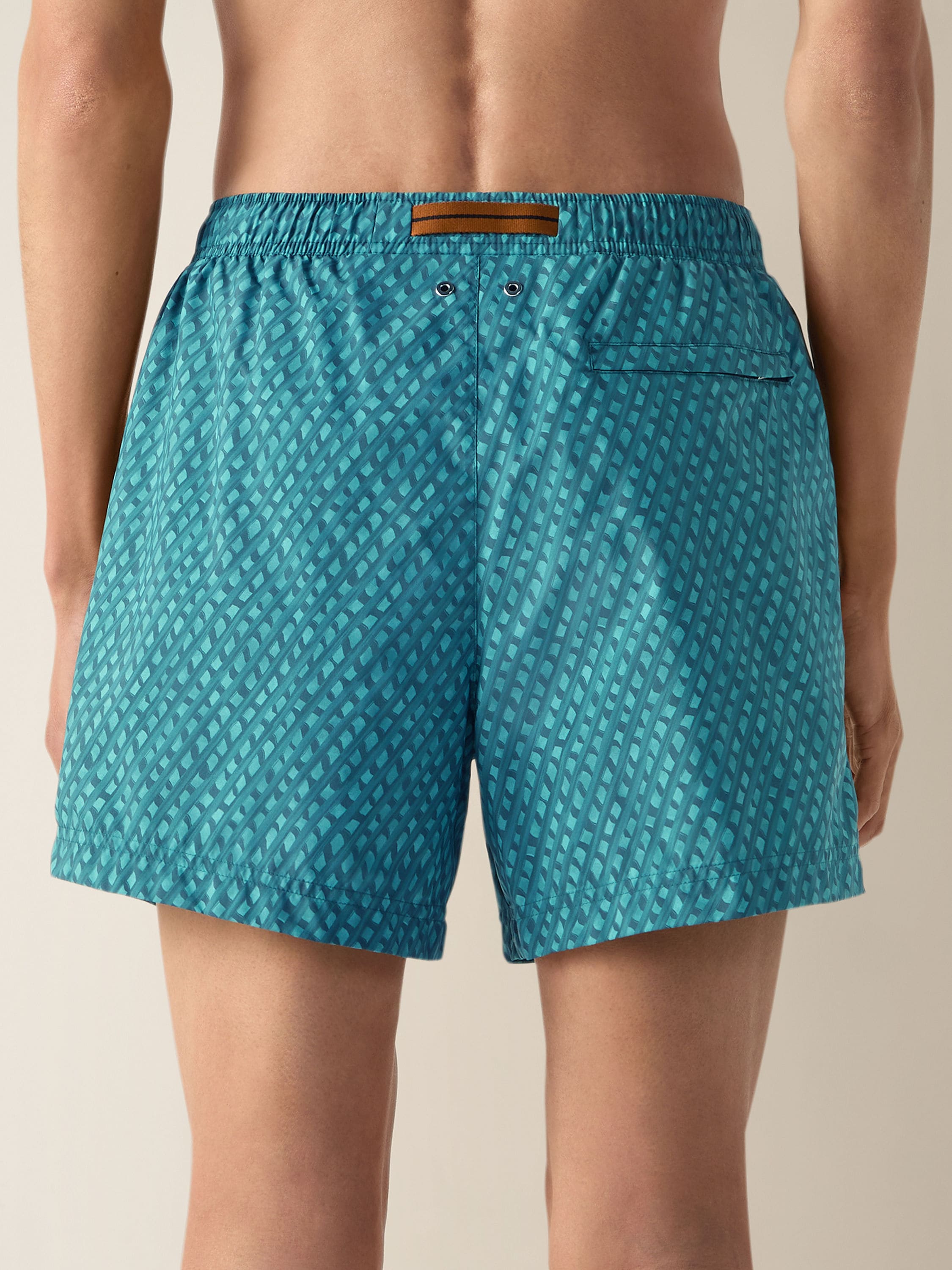 Swim Trunks mit Oasi-Netzprint Detailfoto #2 des Produkts