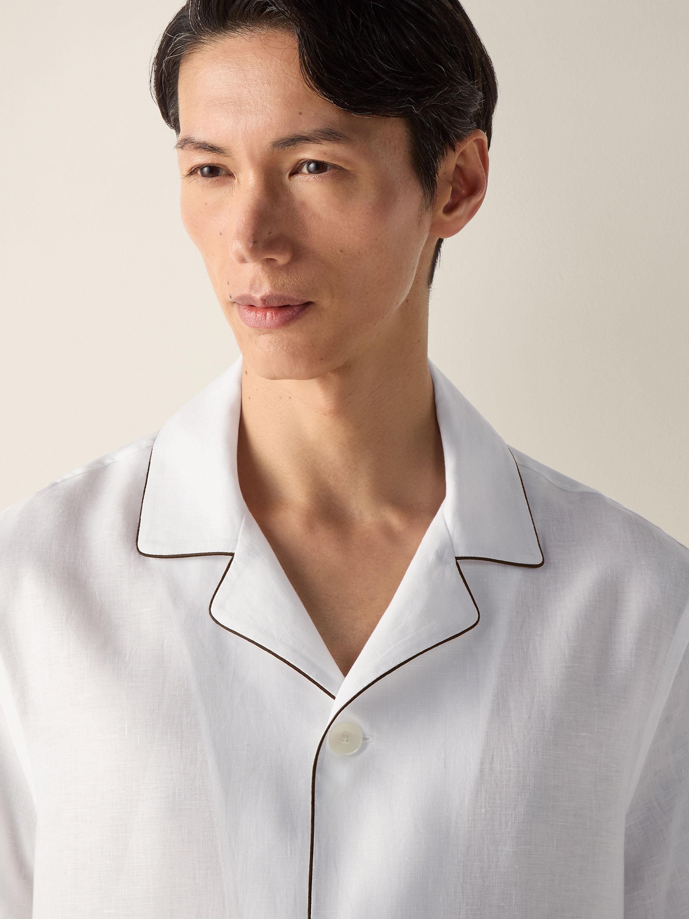 Pigiama in Oasi Lino Bianco Foto #2 di dettaglio del prodotto