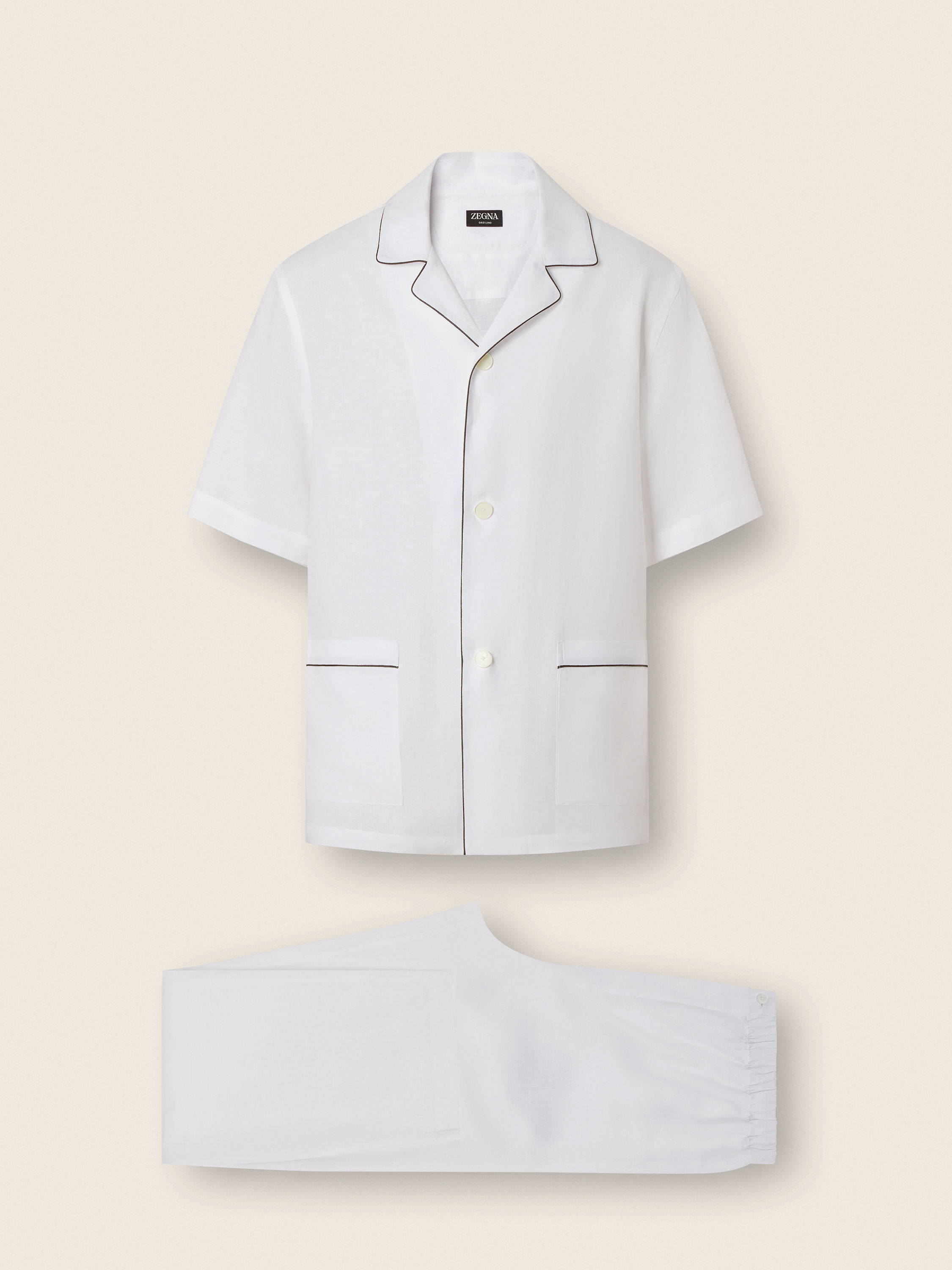 Pigiama in Oasi Lino Bianco Foto principale del prodotto