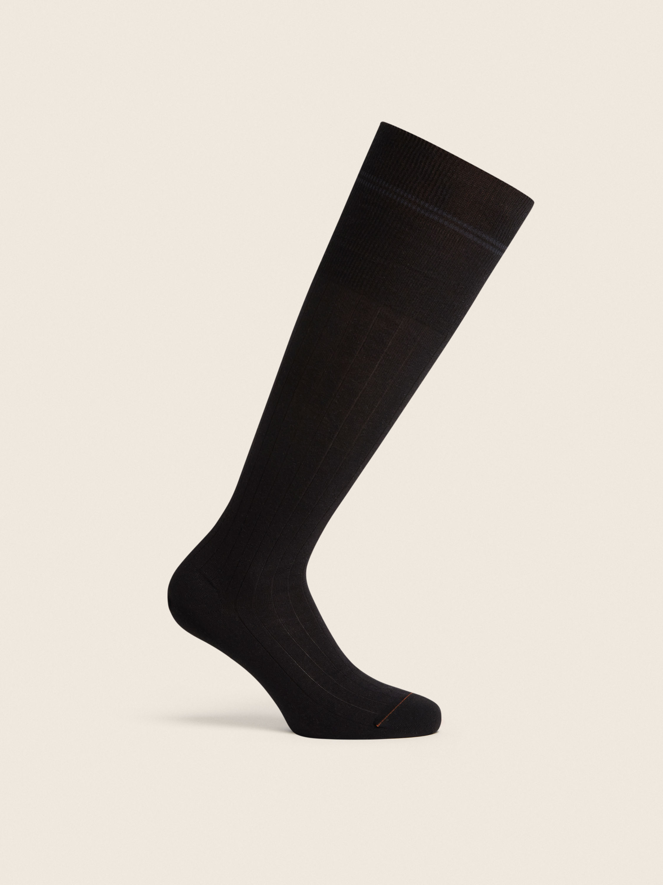 Black Cotton Cashmere and Silk Socks Product detail photo #2