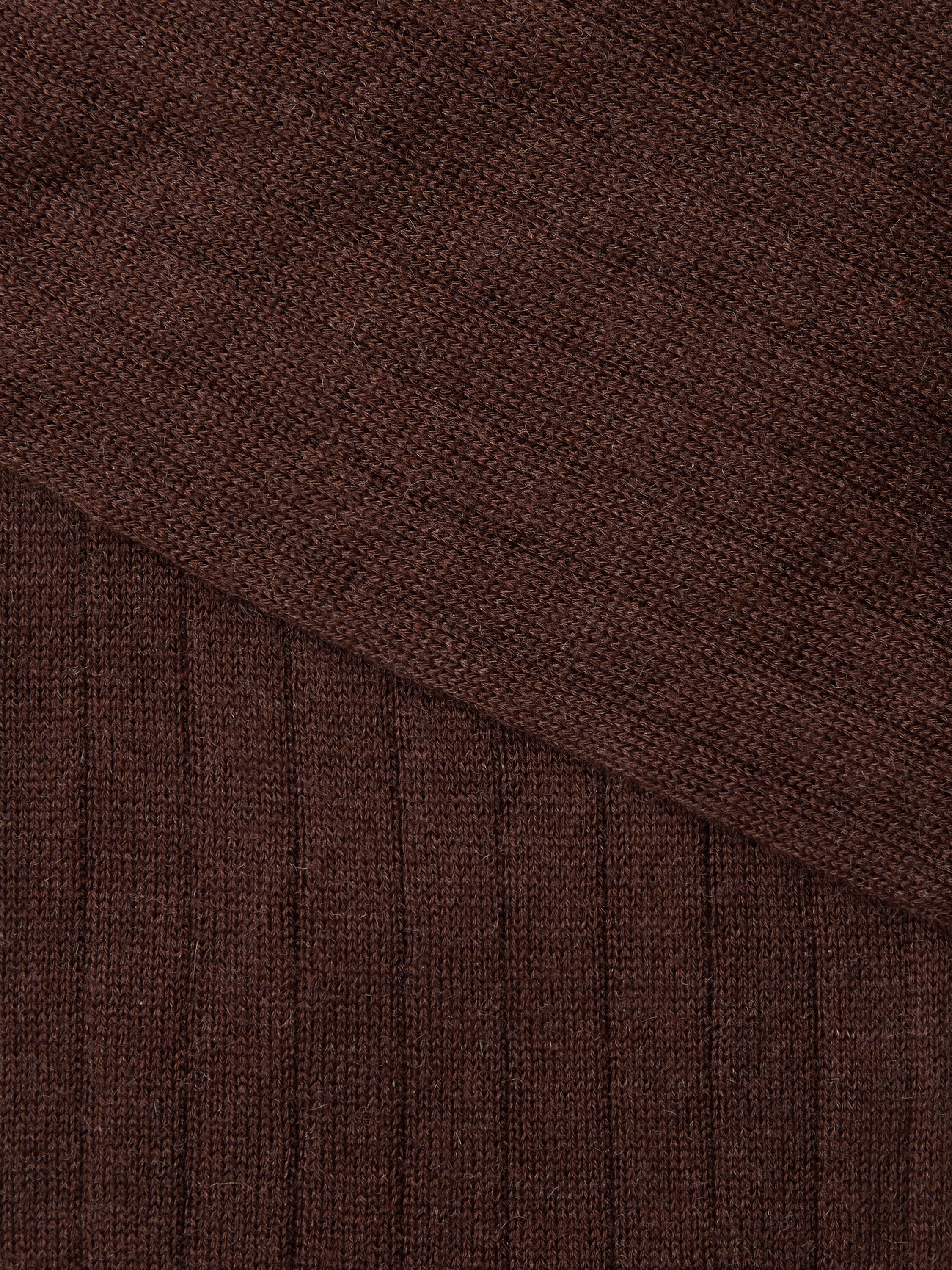 Dark Brown Cotton Cashmere and Silk Socks Product detail photo #1