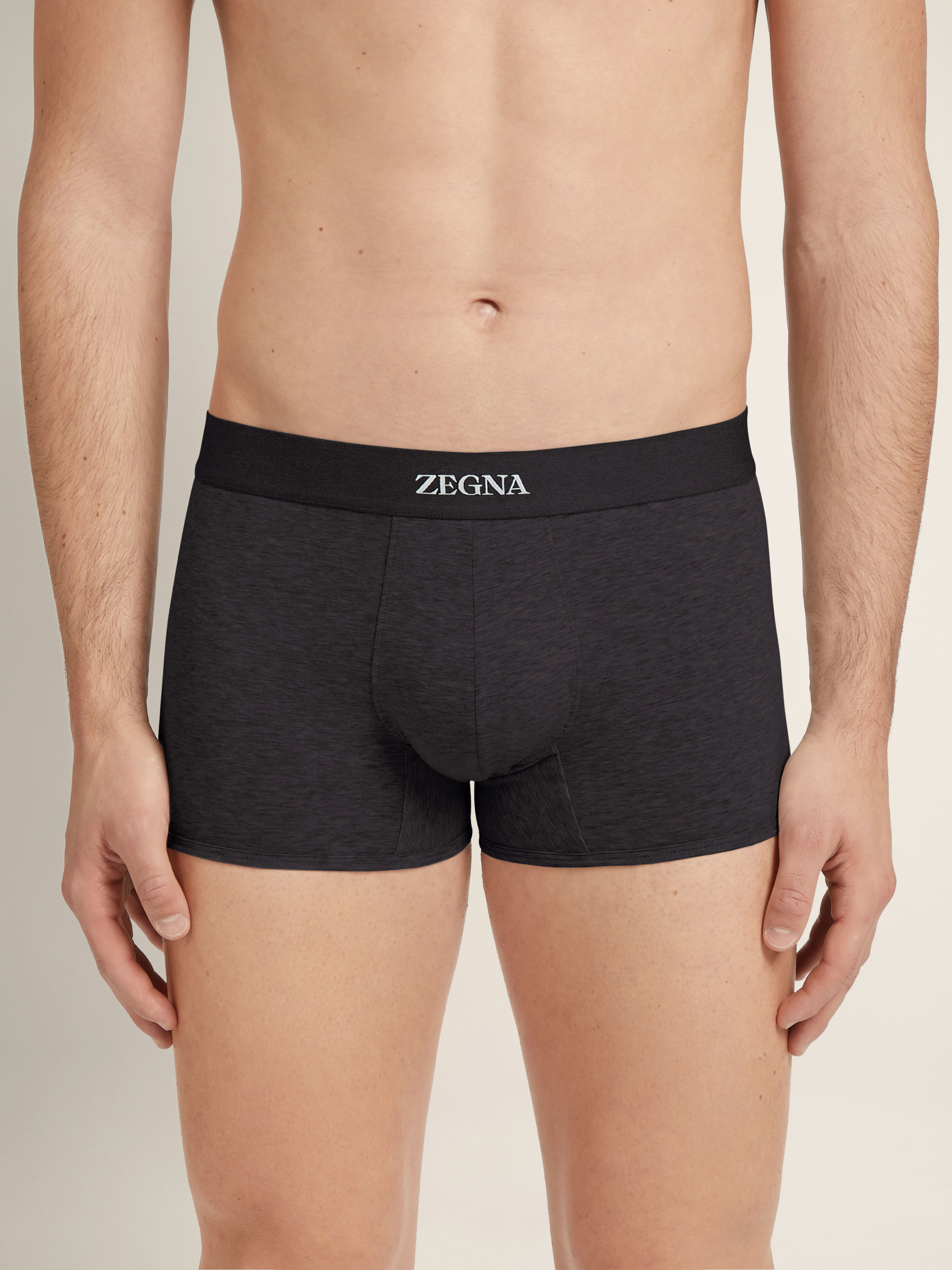 Black Cotton and Modal Trunks Product detail photo #1