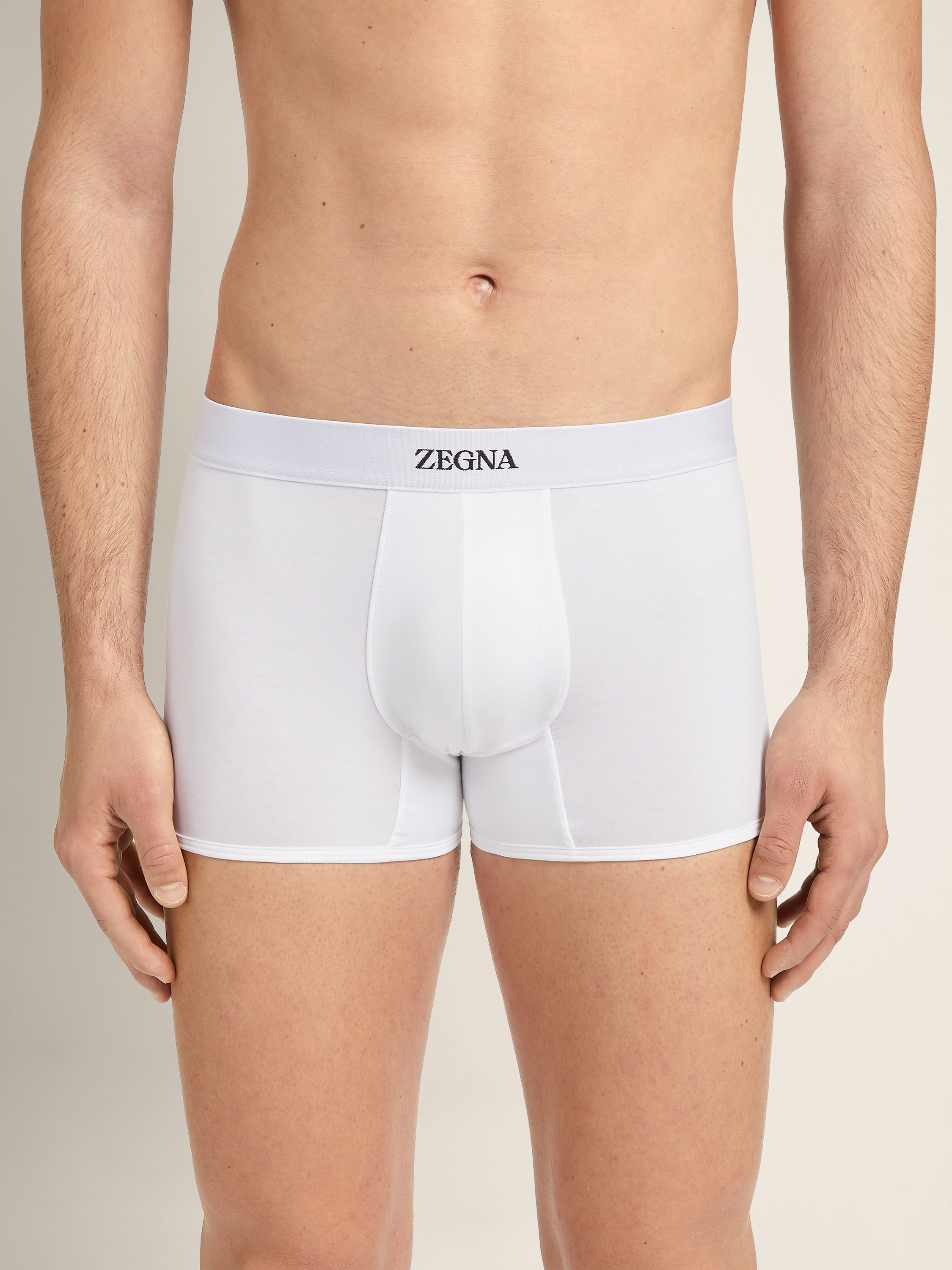 Optical White Cotton and Modal Trunks Product detail photo #1