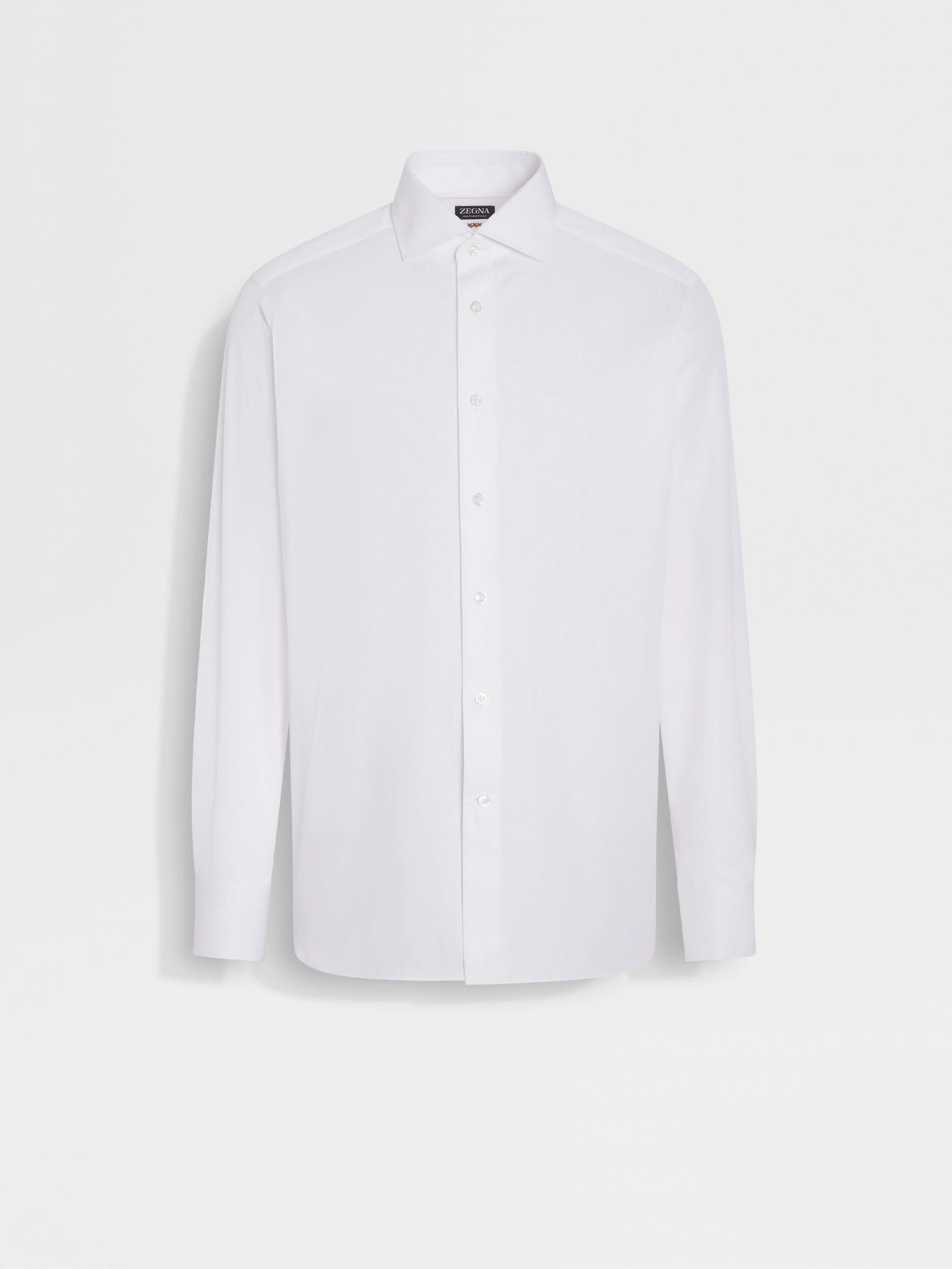 White Micro-striped Centoventimila Cotton Shirt Main product photo