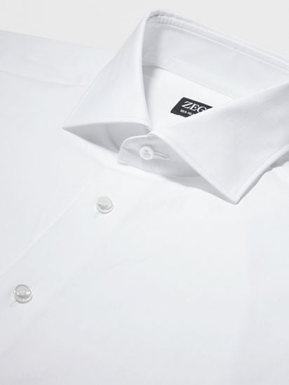 White Sea Island Cotton Long-sleeve Tailoring Shirt SS25 White Sea Island Cotton Long-sleeve Tailoring Shirt SS25