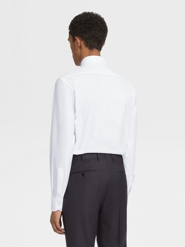 White Sea Island Cotton Long-sleeve Tailoring Shirt Product detail photo #3