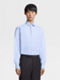 Light Blue Sea Island Cotton Long-sleeve Tailoring Shirt Product detail photo #1