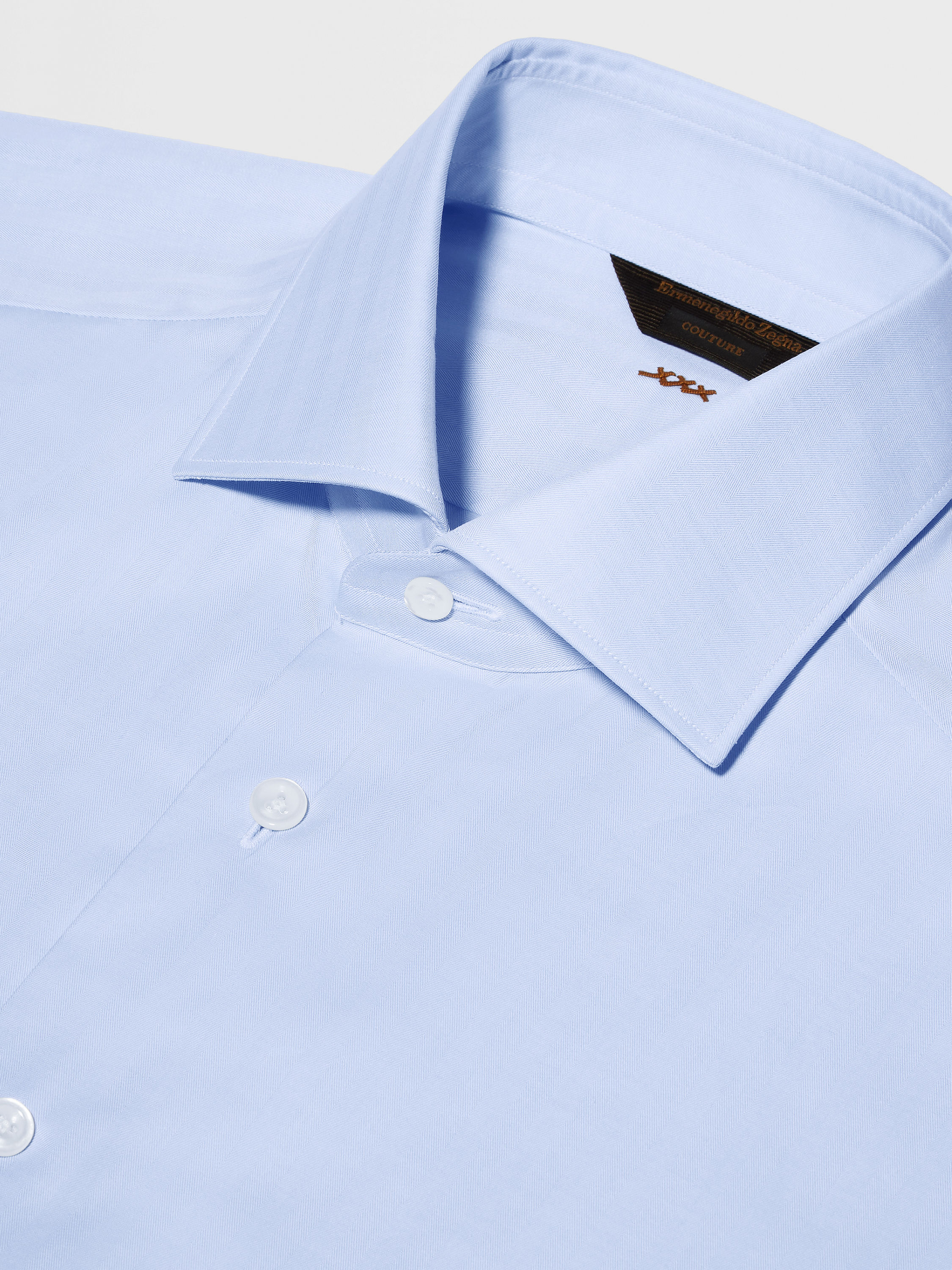 Light Blue Sea Island Cotton Shirt Product detail photo #2