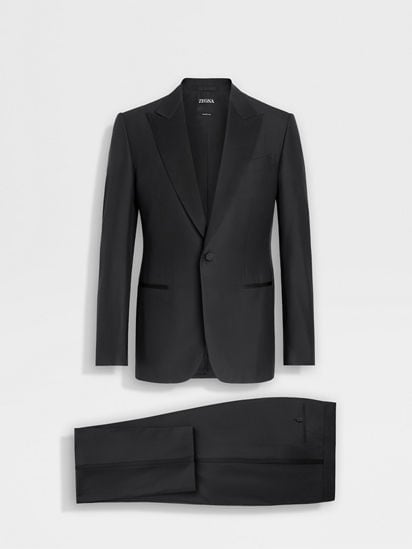 Black Trofeo™ 600 Wool and Silk Evening Suit