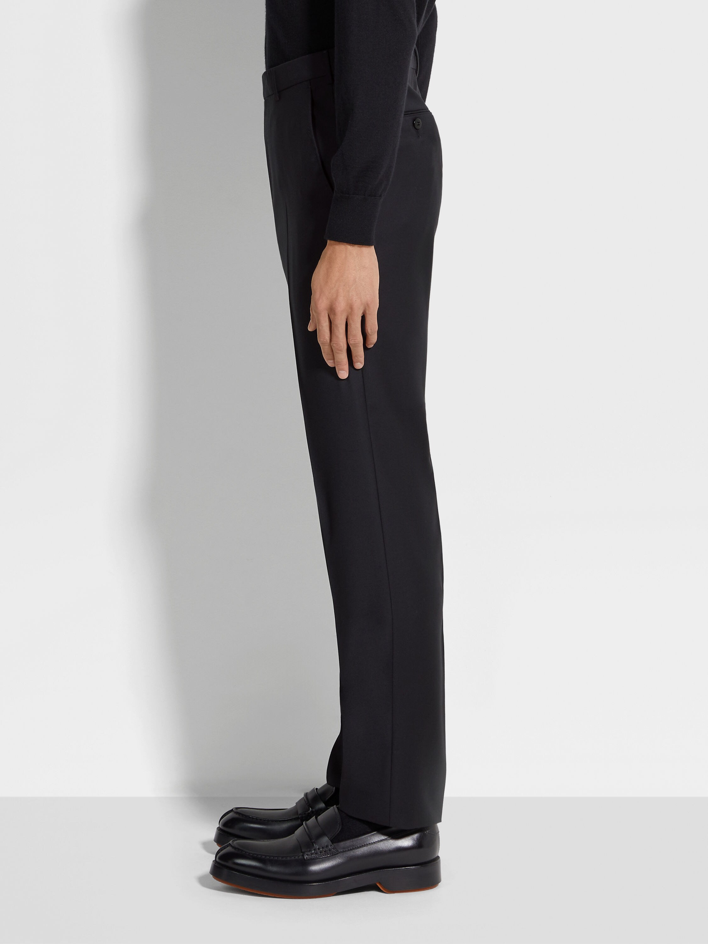 Black Trofeo Wool Pants Product detail photo #2