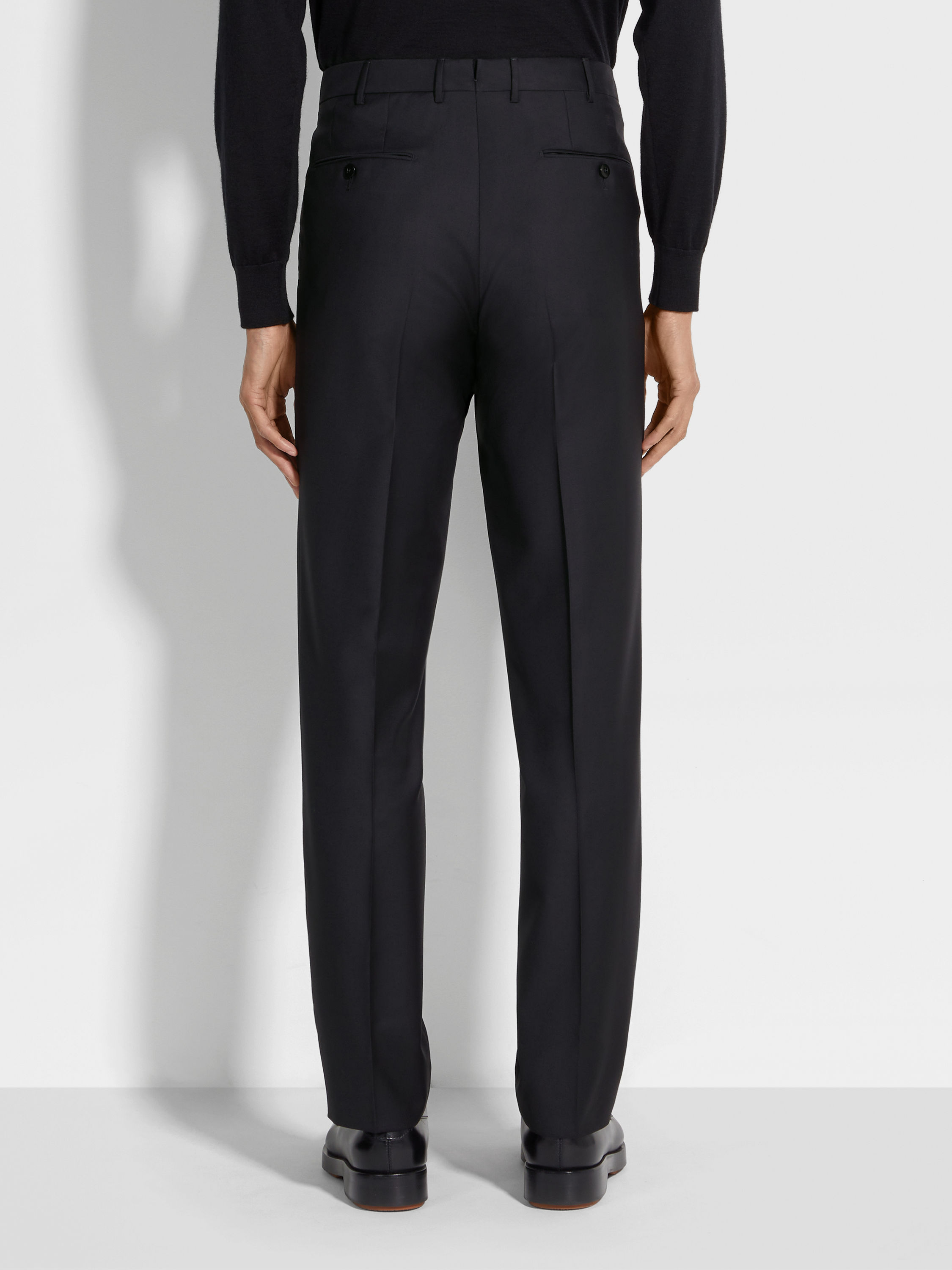 Black Trofeo Wool Pants Product detail photo #4