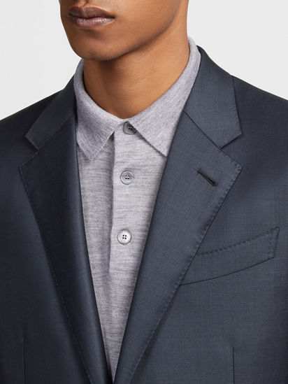 Dark Blue Trofeo Wool Suit FW25 22452160 | Zegna TR