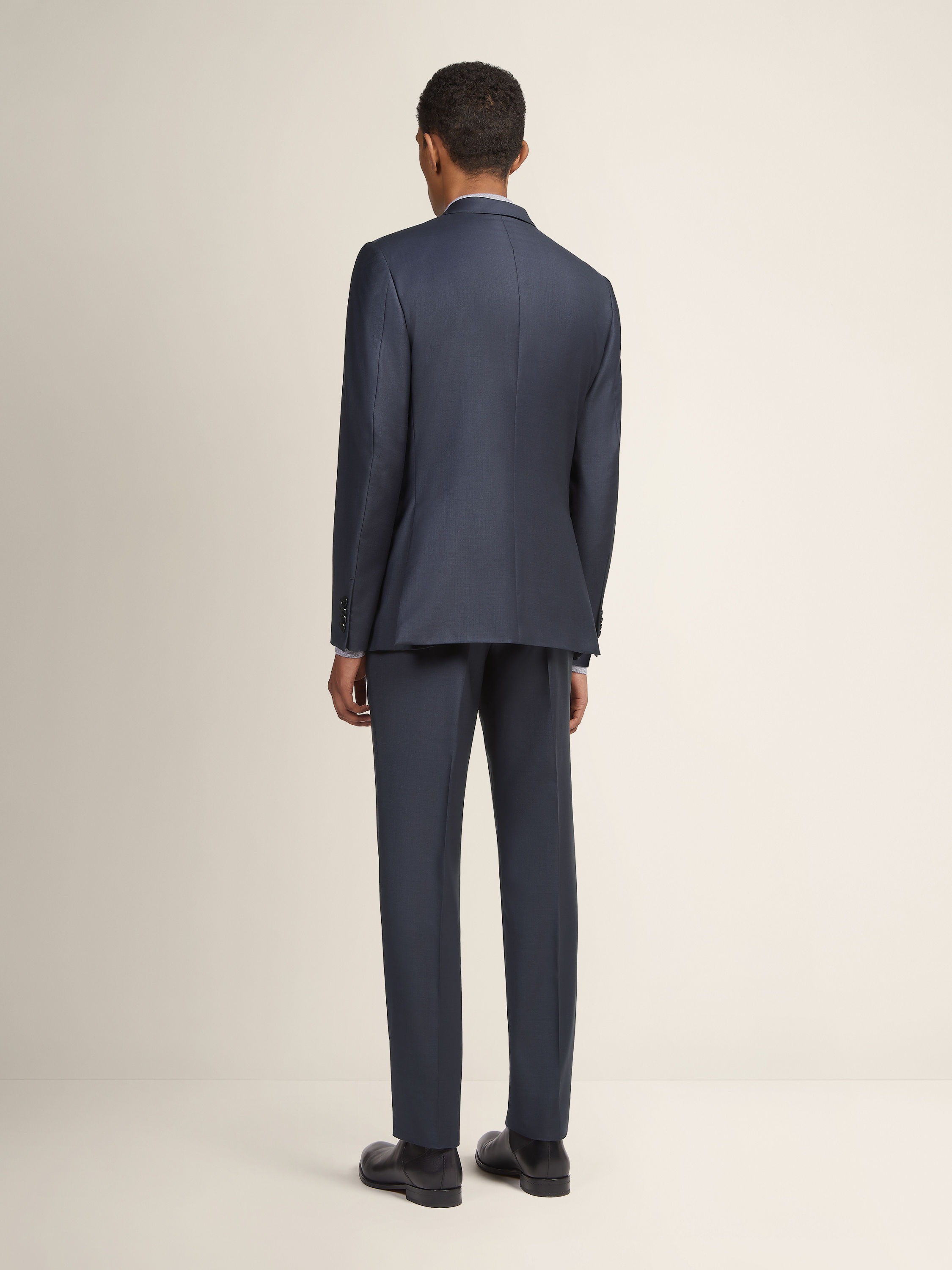 深蓝色 Trofeo 羊毛西装 产品细节图 #3