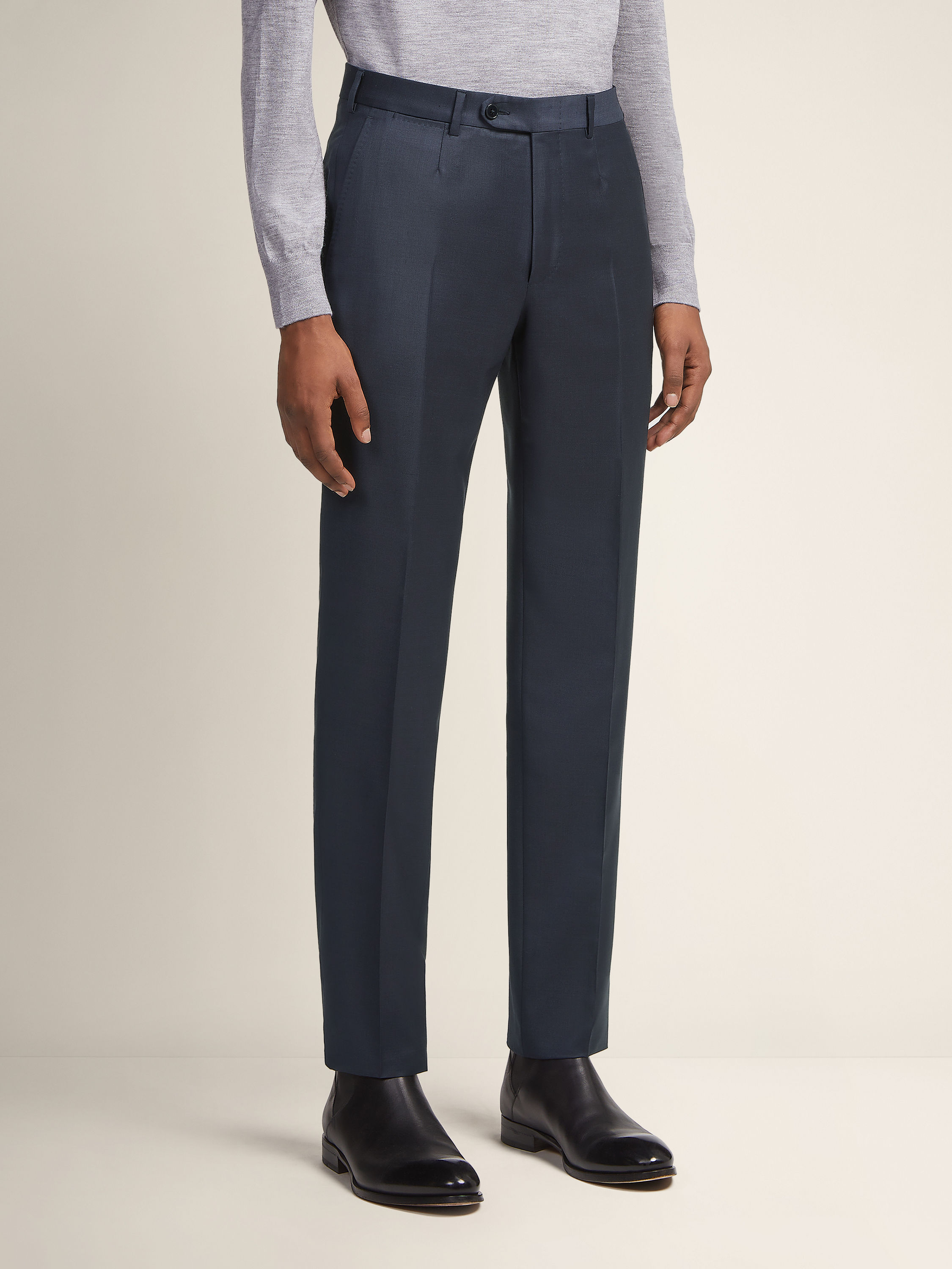 深蓝色 Trofeo 羊毛西装 产品细节图 #4