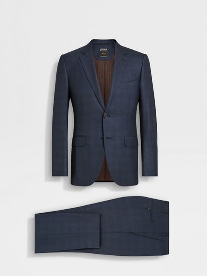 Suit Jacket Navy Blue Wool Cloth