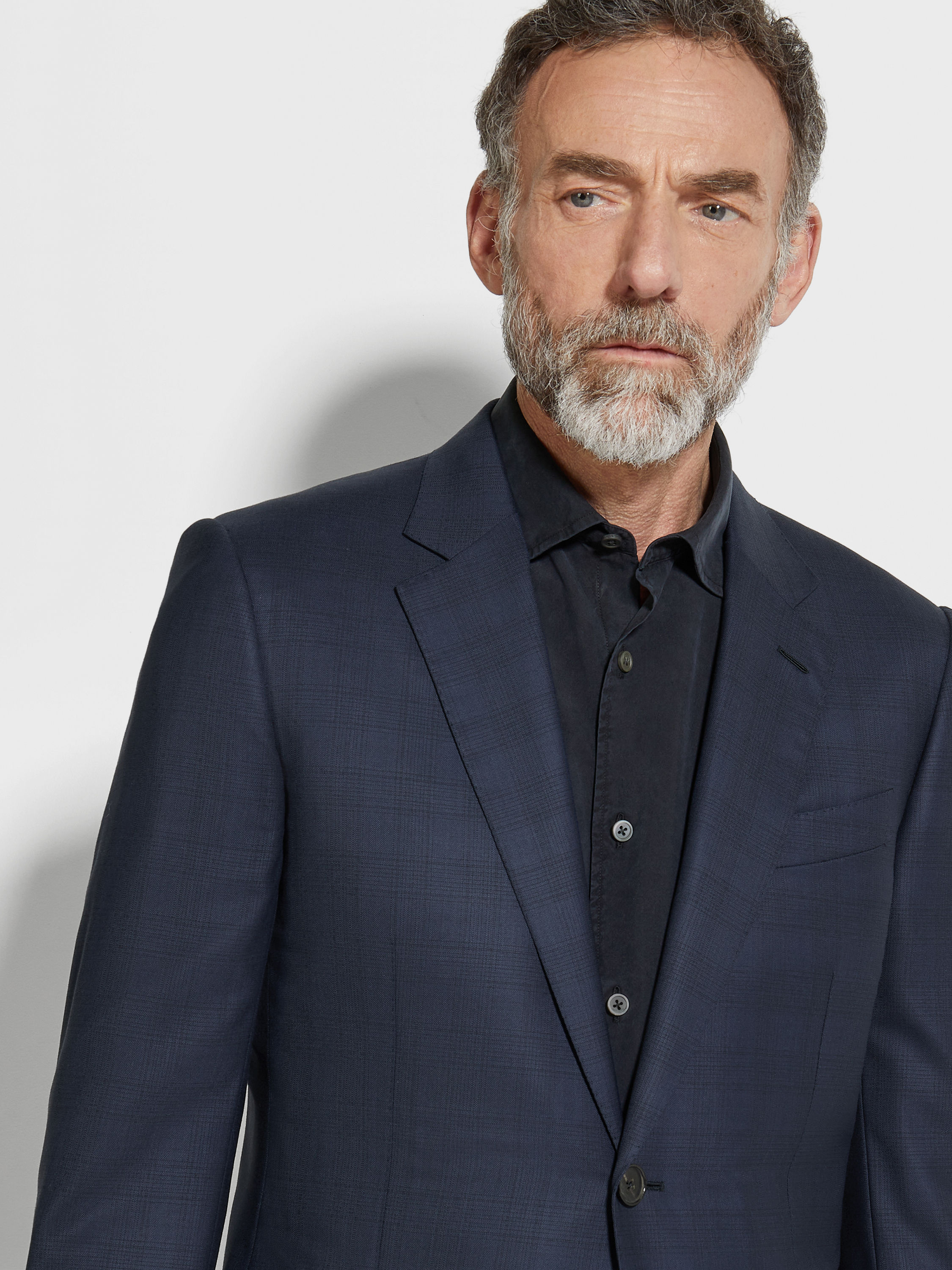 Navy Blue Centoventimila Wool Suit Product detail photo #2