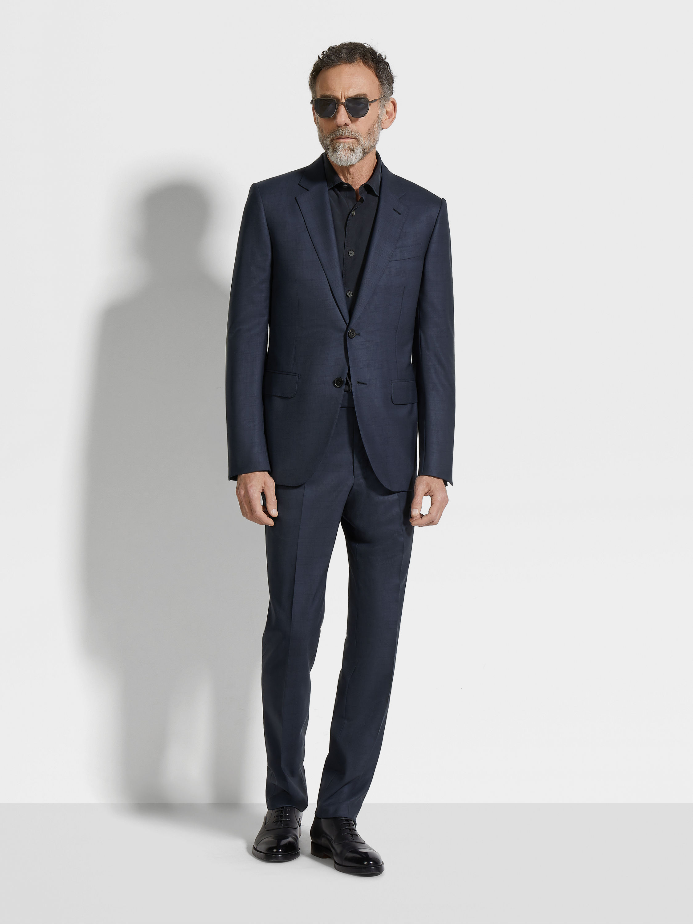 Zegna store navy suit