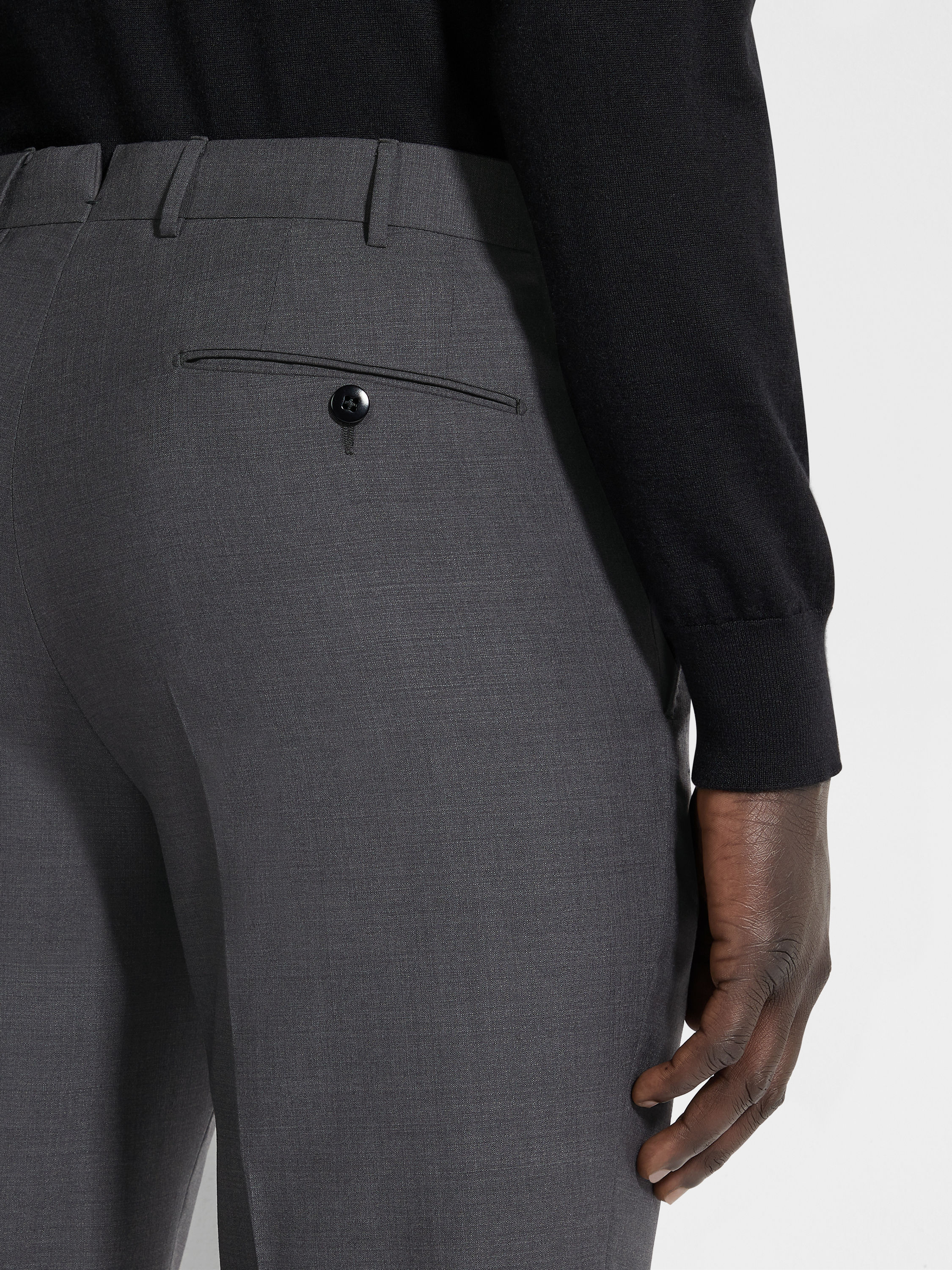 Dark Grey High Performance™ Wool Pants Product detail photo #1