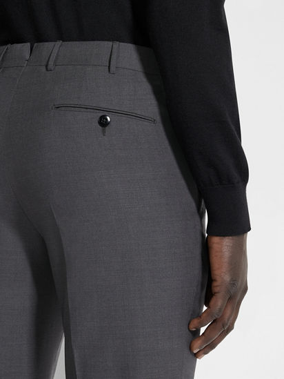 Dark Grey High Performance™ Wool Pants SS24 22455878 | Zegna US