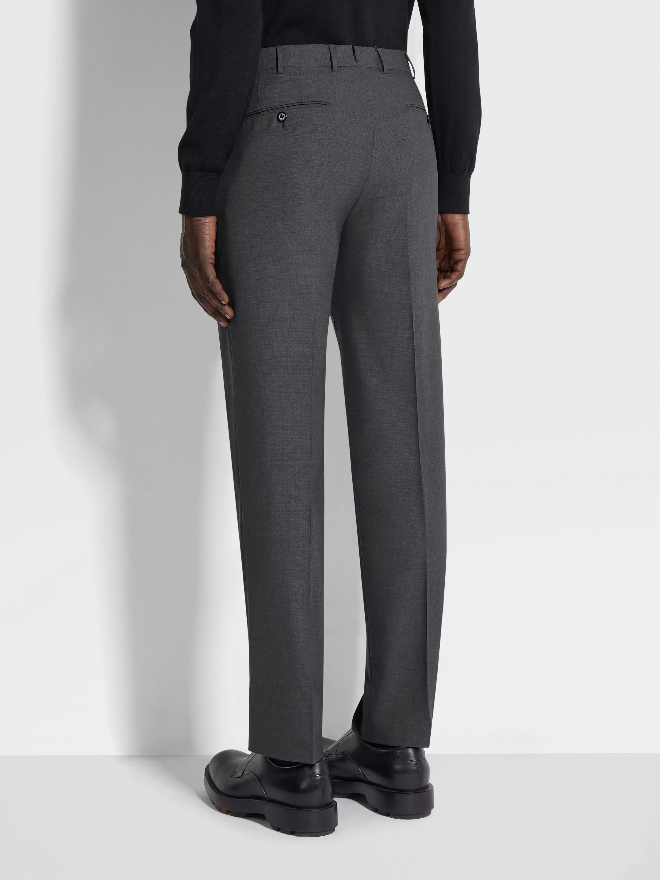 Dark Grey High Performance™ Wool Pants Product detail photo #4