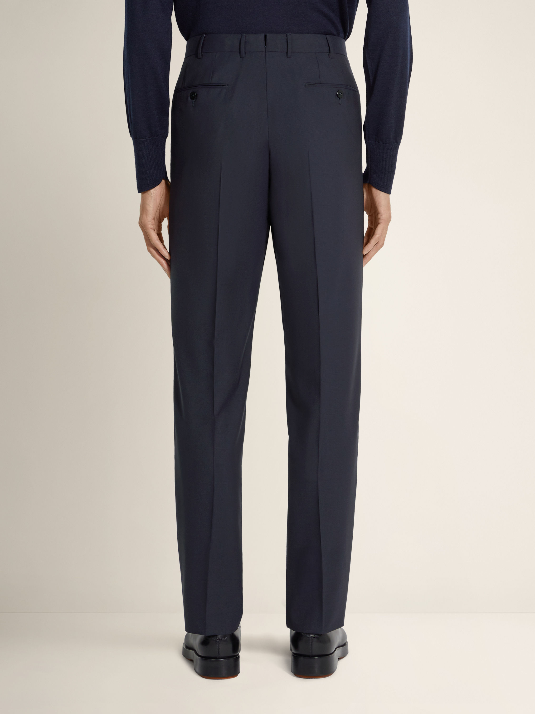 Navy Blue High Performance™ Wool Pants Product detail photo #4