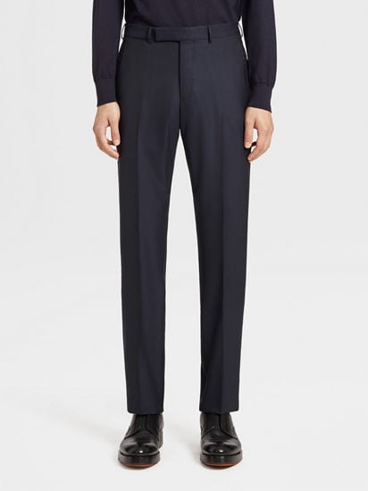 Navy Blue 15milmil15 Wool Pants SS25 23180139 | Zegna US Navy Blue 15milmil15 Wool Pants SS25 23180139 | Zegna US