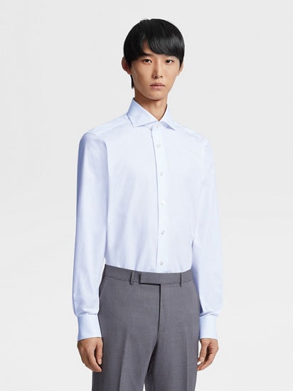 ホワイト Trofeo™ コットンシャツ SS25 22483798 | Zegna JP ホワイト Trofeo™ コットンシャツ SS25 22483798 | Zegna JP
