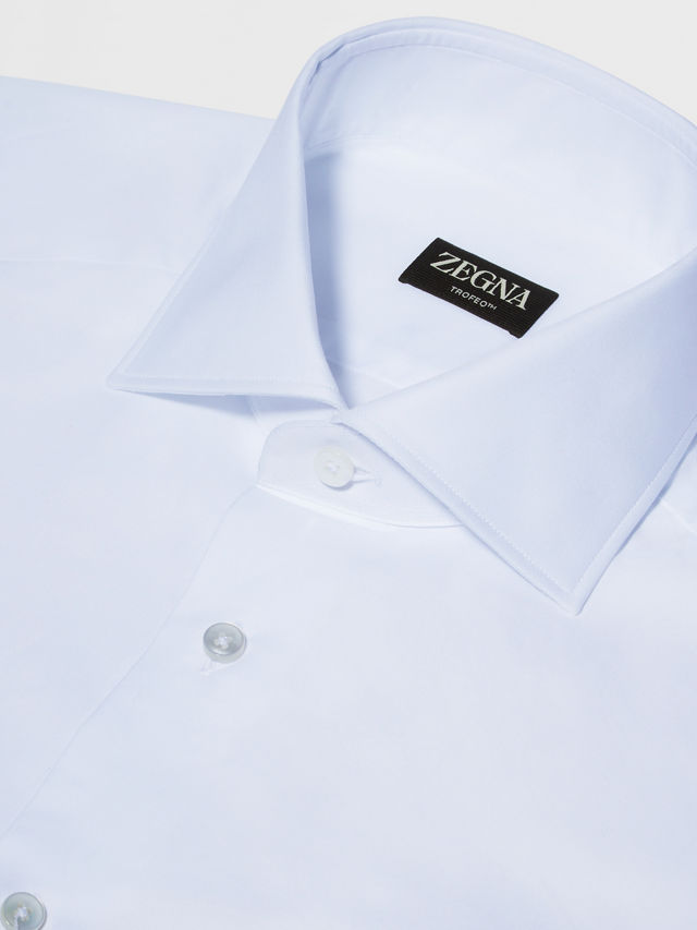 White Trofeo™ Cotton Shirt Product detail photo #2