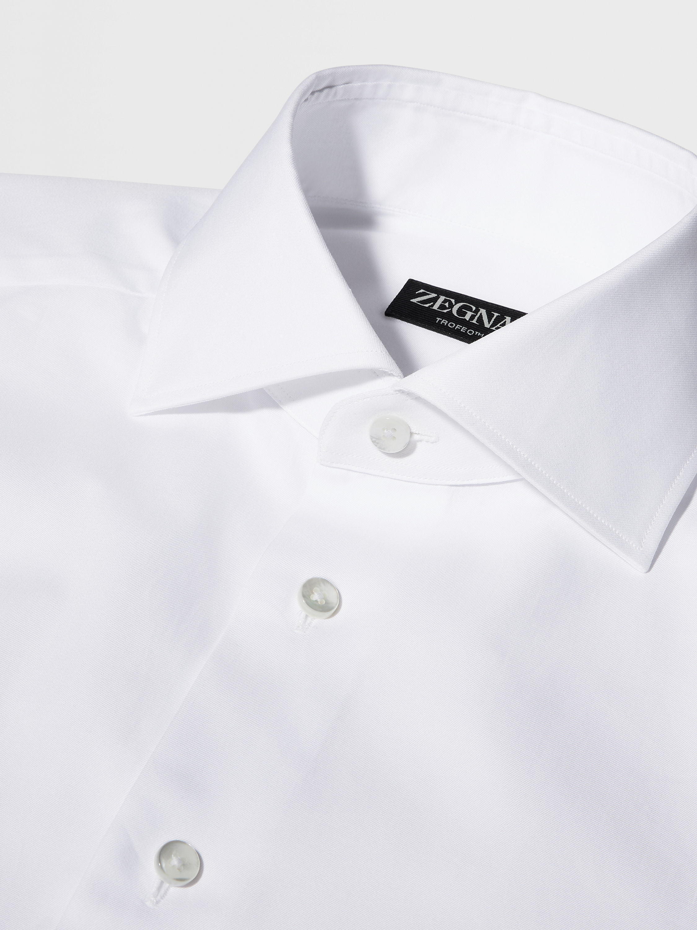 White Trofeo Cotton Shirt Product detail photo #2