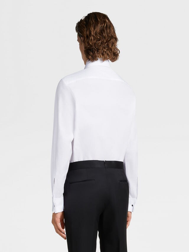 White Trofeo Cotton Shirt Product detail photo #3