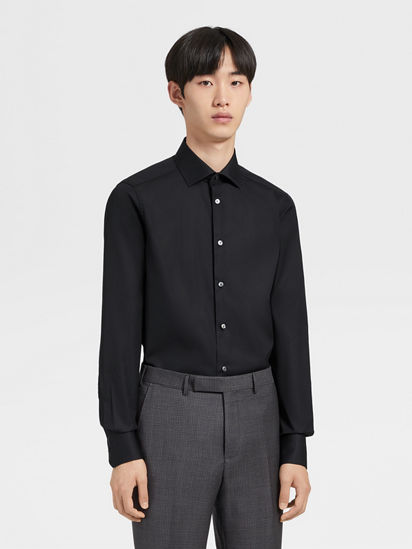ブラック Trofeo™ Comfortコットン シャツ SS25 22483834 | Zegna JP ブラック Trofeo™ Comfortコットン シャツ SS25 22483834 | Zegna JP