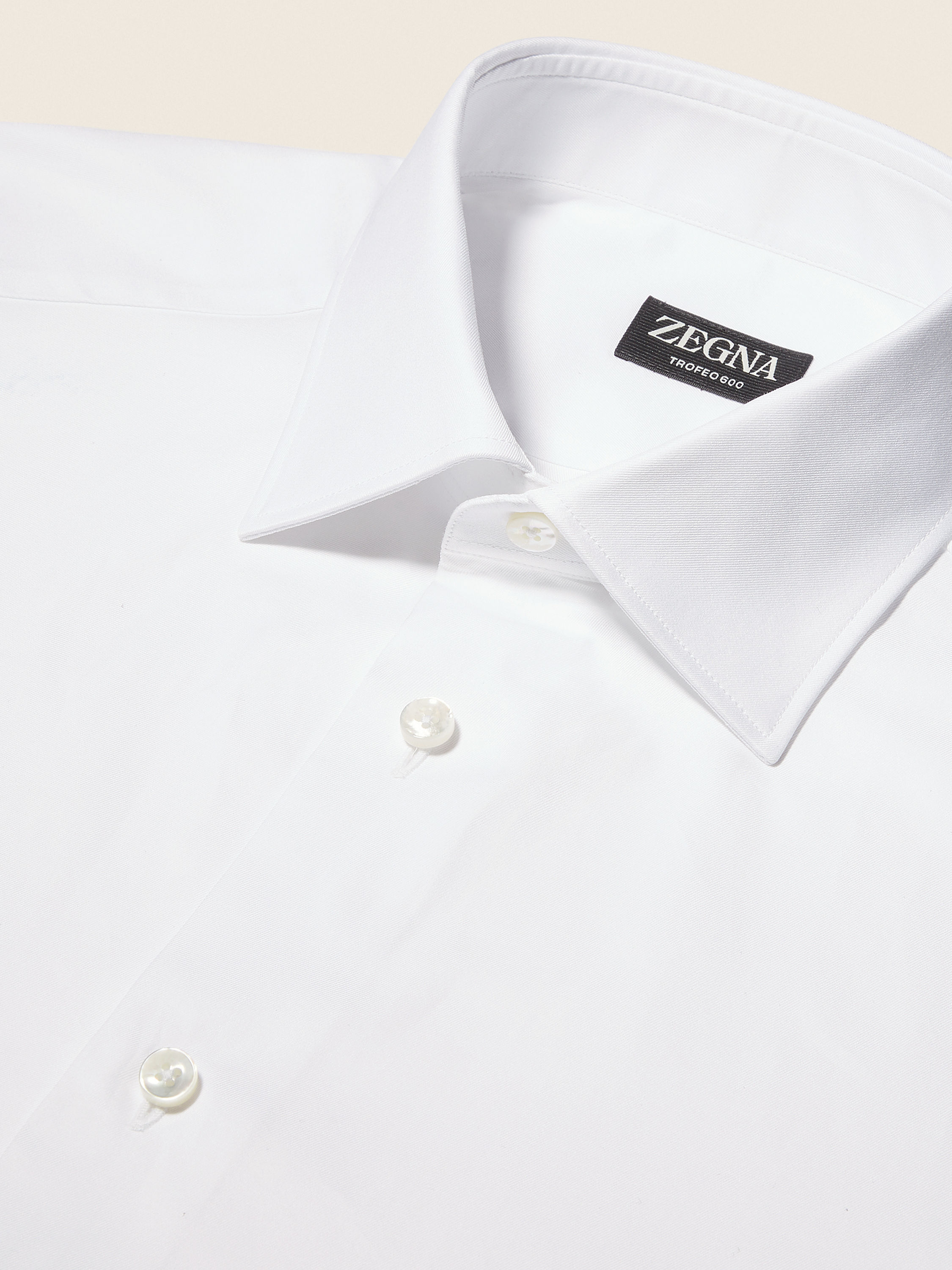 White Trofeo™ 600 Cotton and Silk Shirt Product detail photo #2