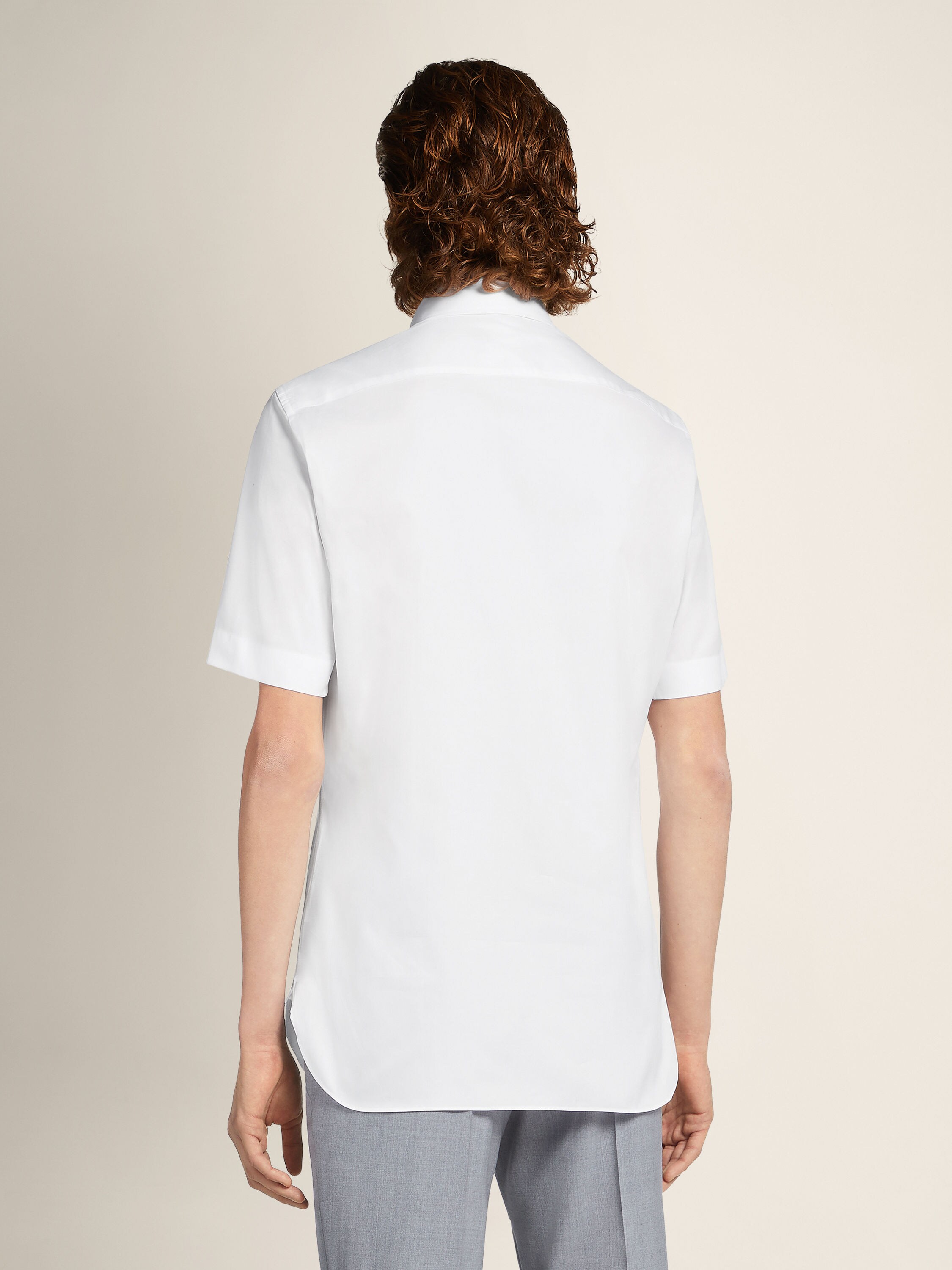 White Trofeo™ 600 Cotton and Silk Shirt Product detail photo #3