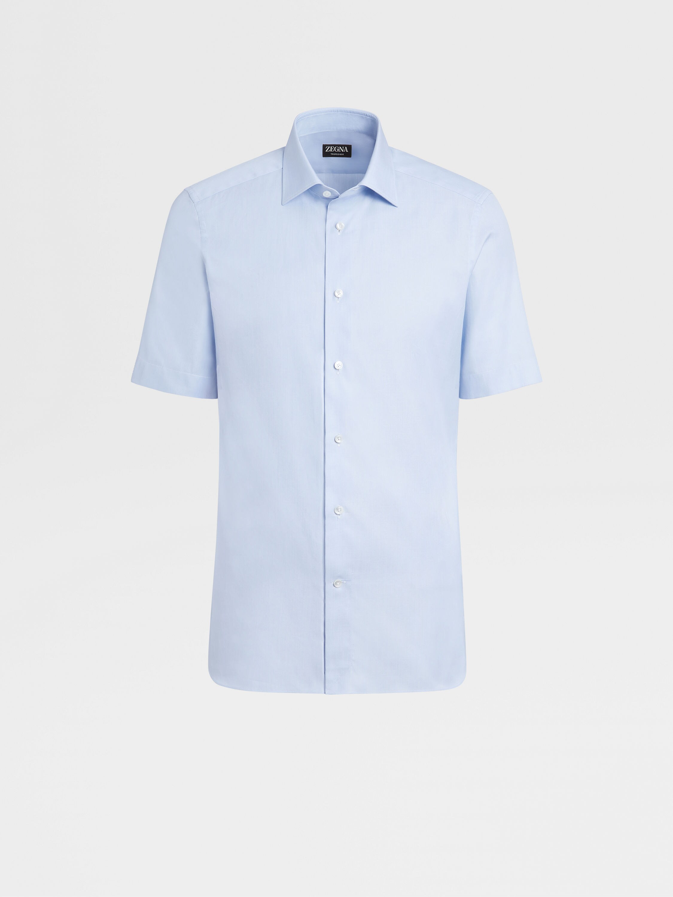 Light Blue Trofeo™ 600 Cotton and Silk Shirt 