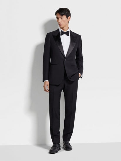 Optical White Cotton Tuxedo Shirt SS25 22483795 | Zegna US Optical White Cotton Tuxedo Shirt SS25 22483795 | Zegna US