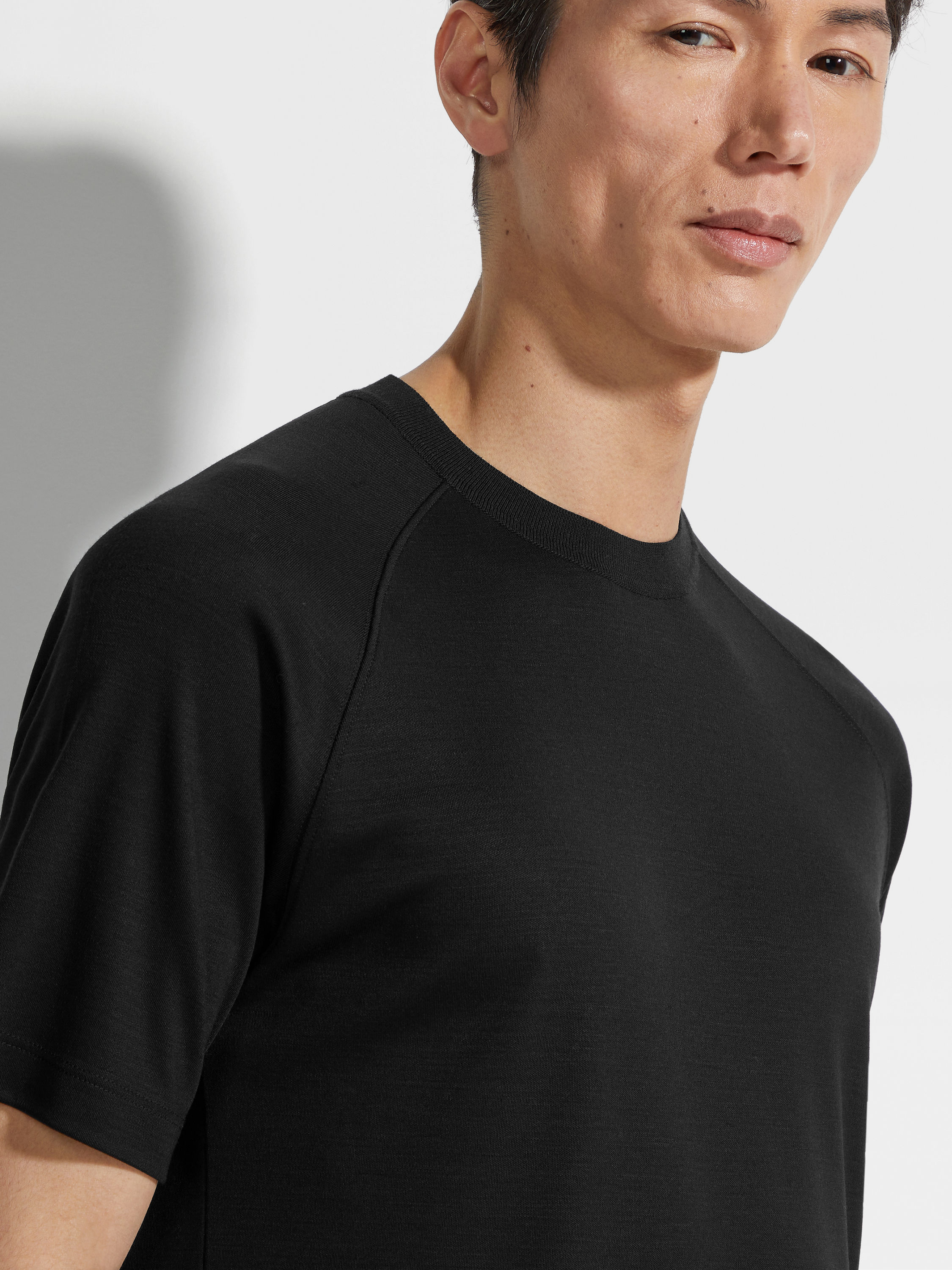 Black High Performance™ Wool T-shirt Product detail photo #1