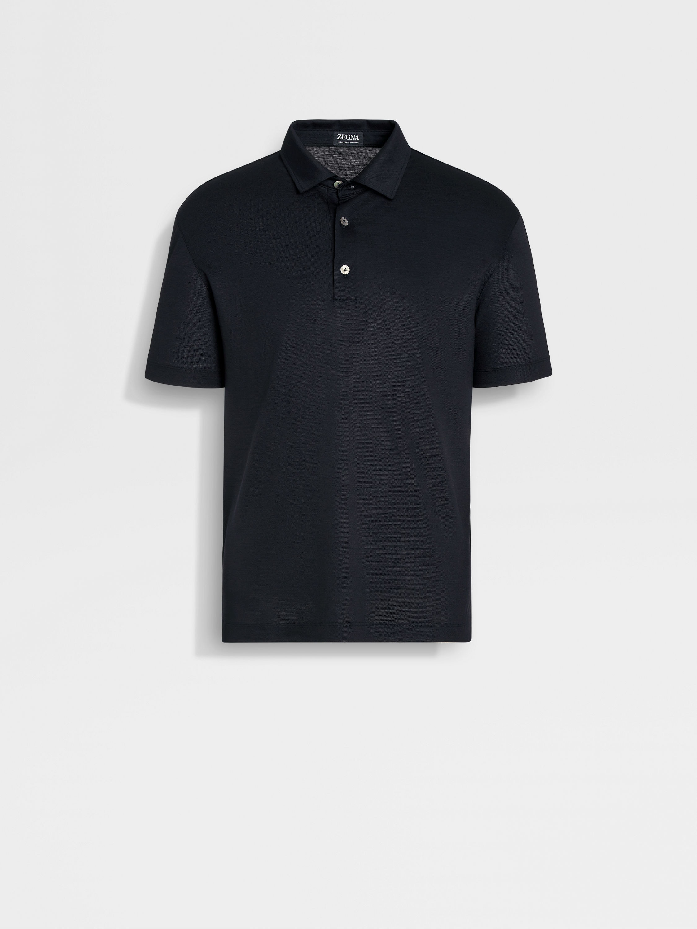 Black High Performance Wool Polo Shirt SS24 25729751 Zegna MX