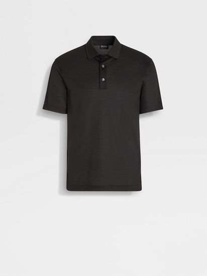 Black High Performance™ Wool Piquet Polo Shirt SS25 25729751